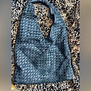 Black Braided Satchel